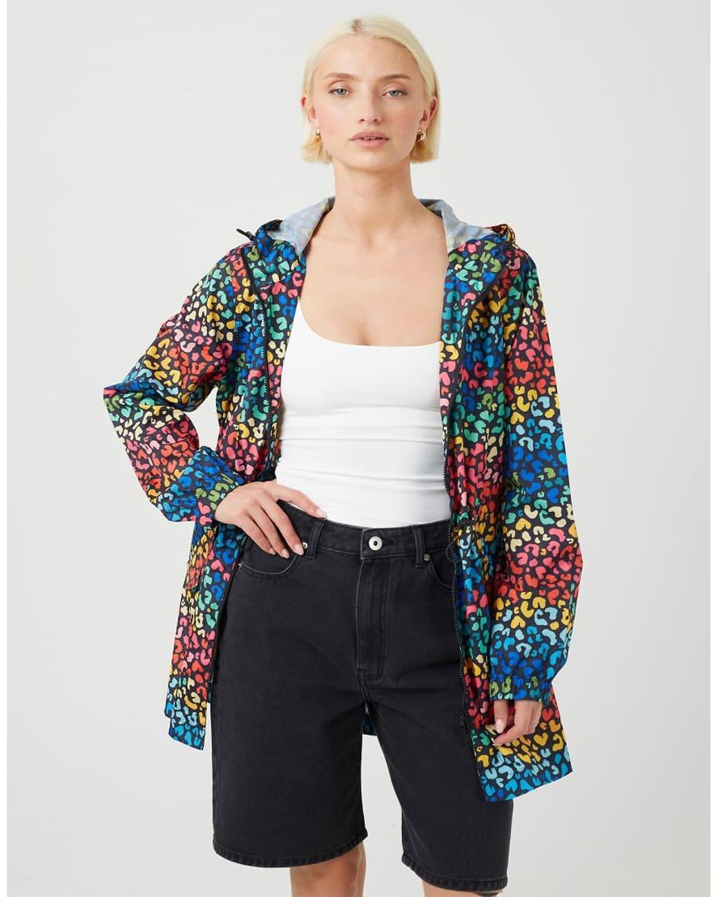 Brave Soul Blue Lightweight Showerproof Jacket
