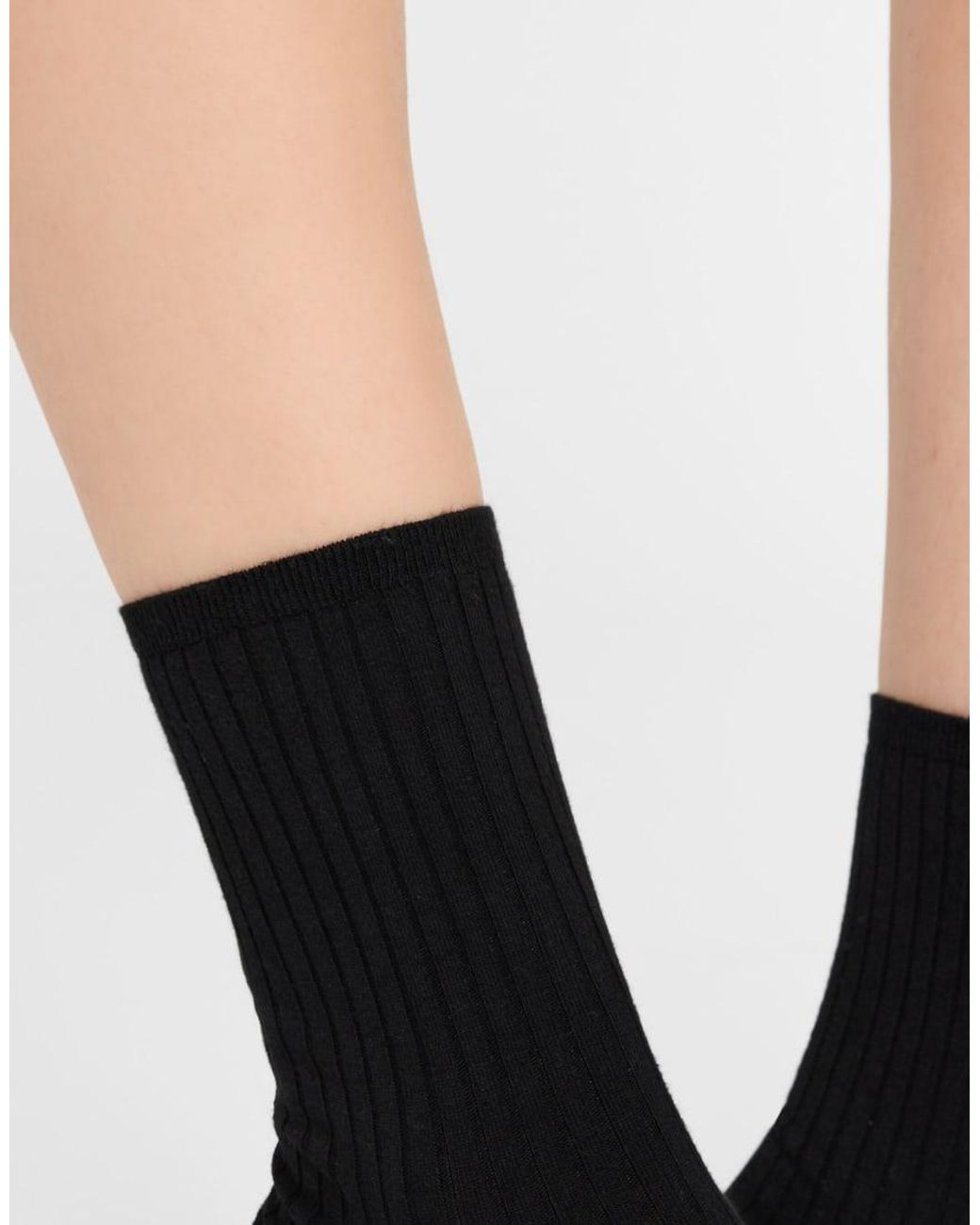 Calzedonia Black Ribbed Short Socks