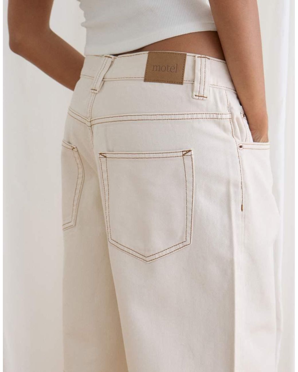 Motel Natural Low Rise Denim Jorts