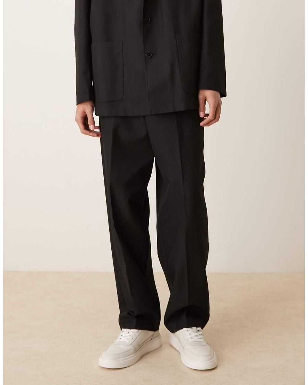 ASOS Natural Extreme Tapered Suit Pants for men