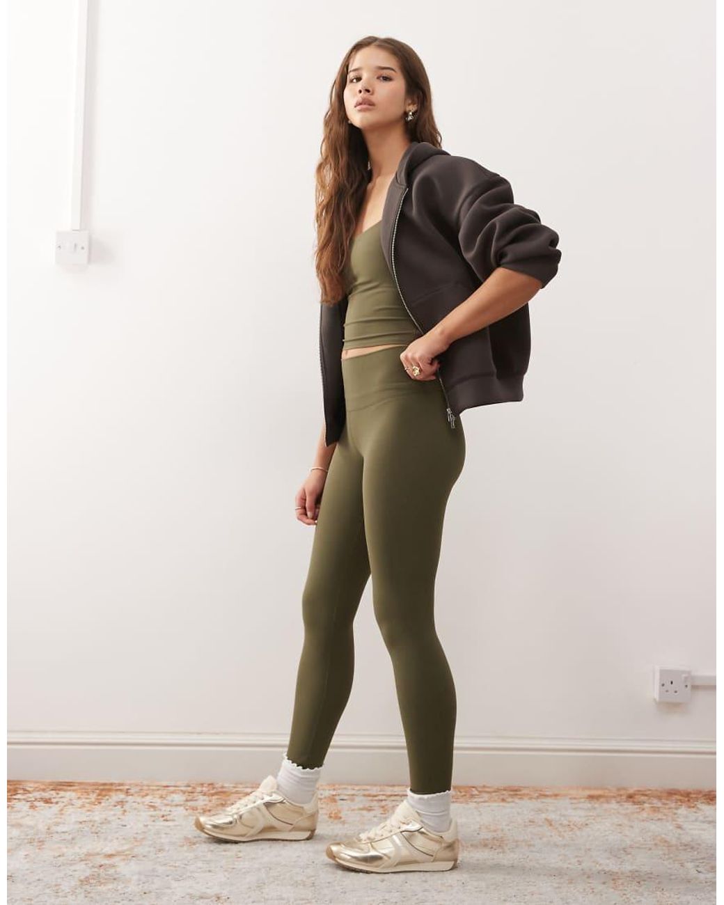 Weekday Natural Mix And Match Yoga Seamless Stretch leggings