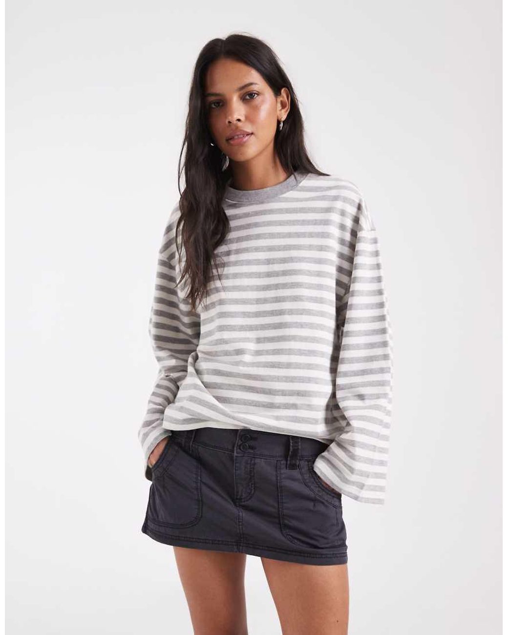 Hollister White Low Rise Poplin Mini Skirt