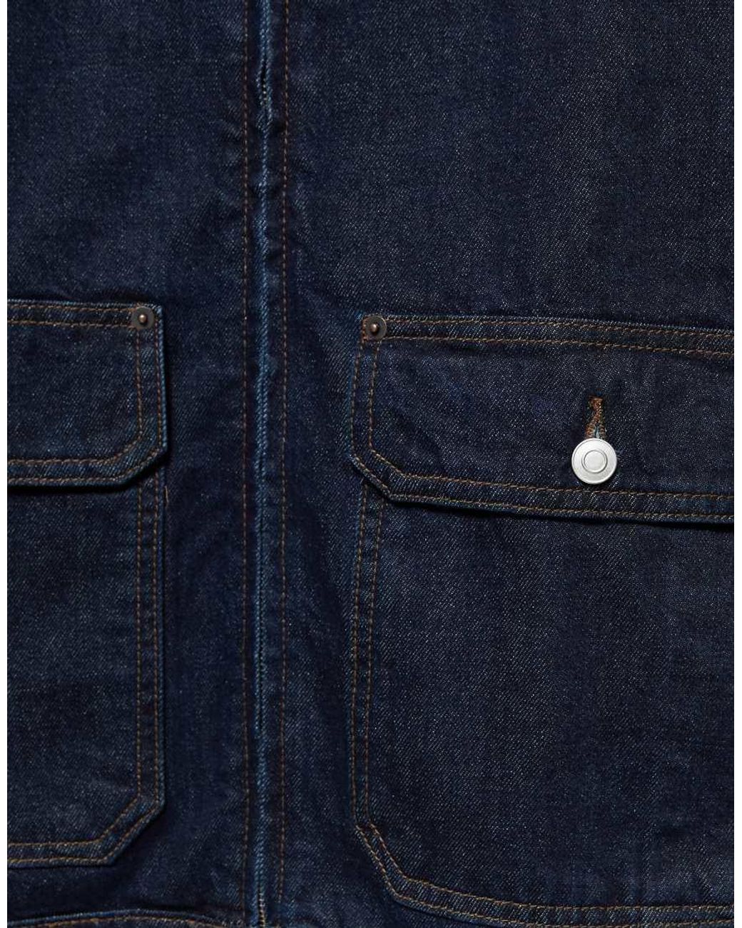 Giacca Di Jeans Multitasche di Pull&Bear in Blue da Uomo