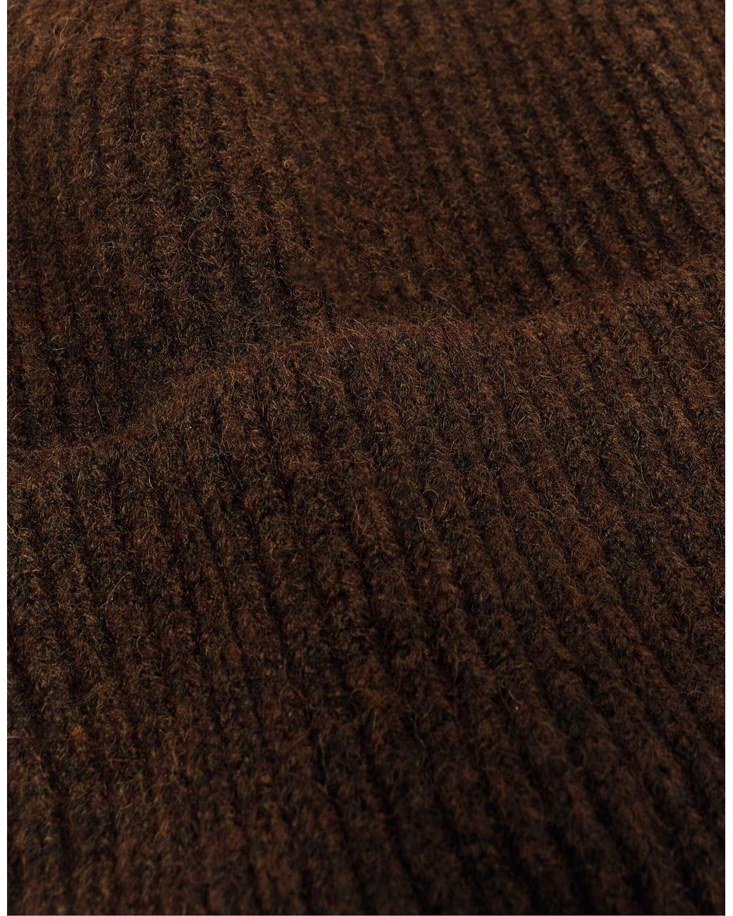 Pull&Bear Brown Gerippte strickmütze