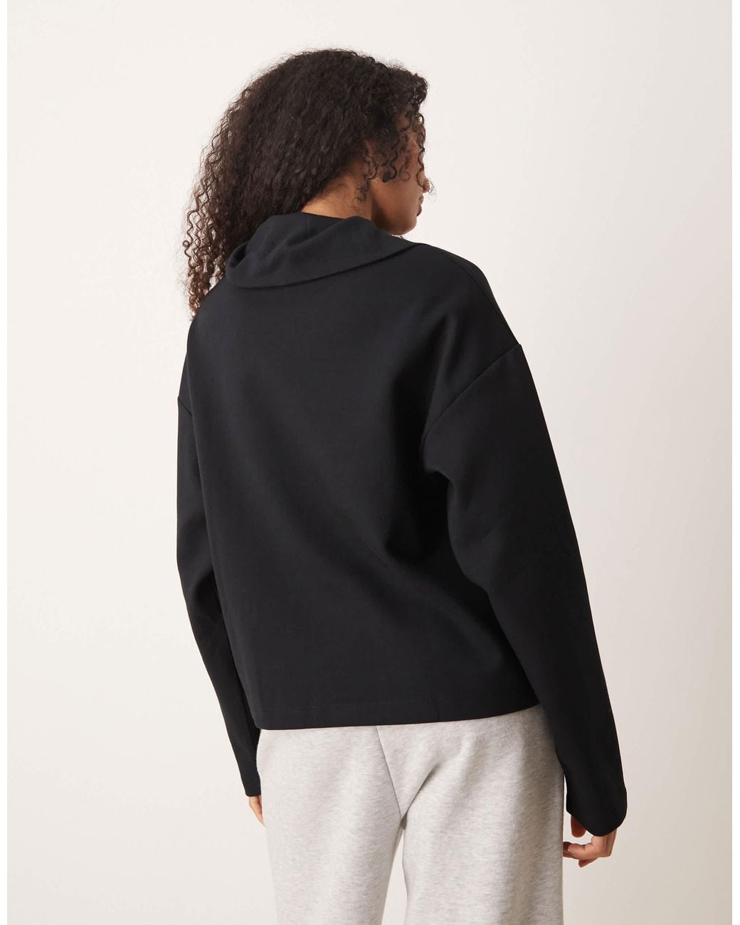 ASOS Blue Interlock Half Zip Sweatshirt