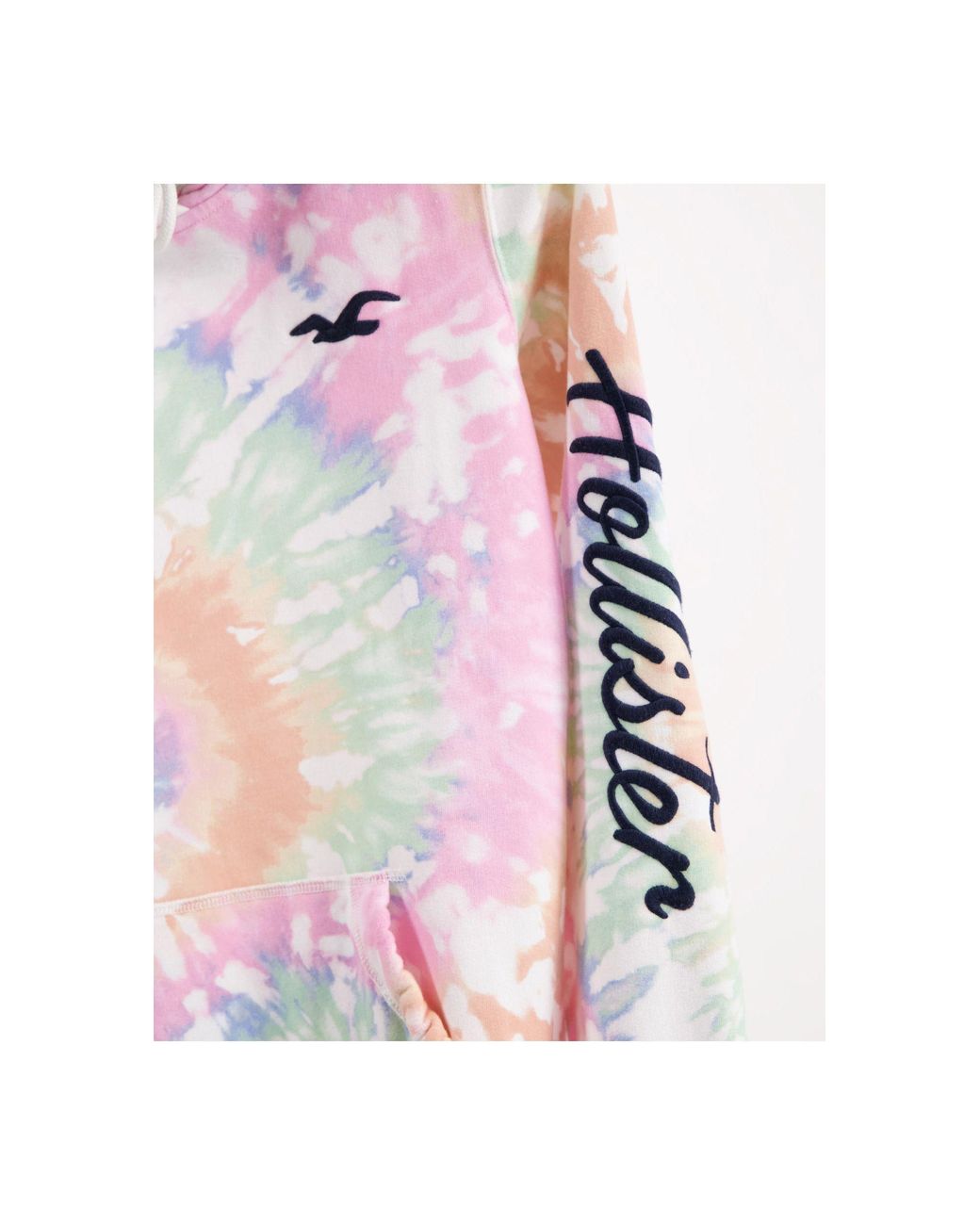 Sweat a capuche effet tie dye a logo Hollister en coloris Rose Lyst