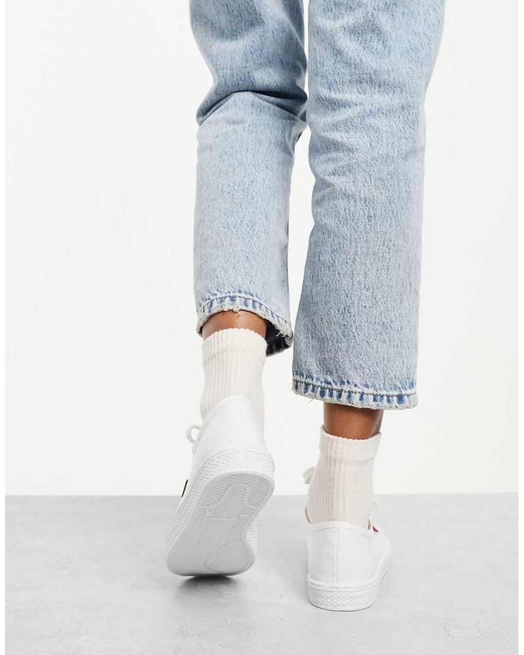 Levi's Blue Canvas Shoe With Tab