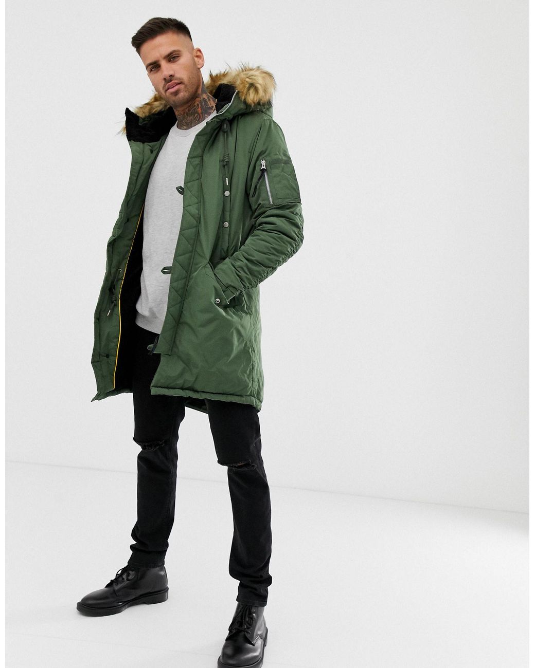 Bellfield Borg Lined Parka Shop Prices 