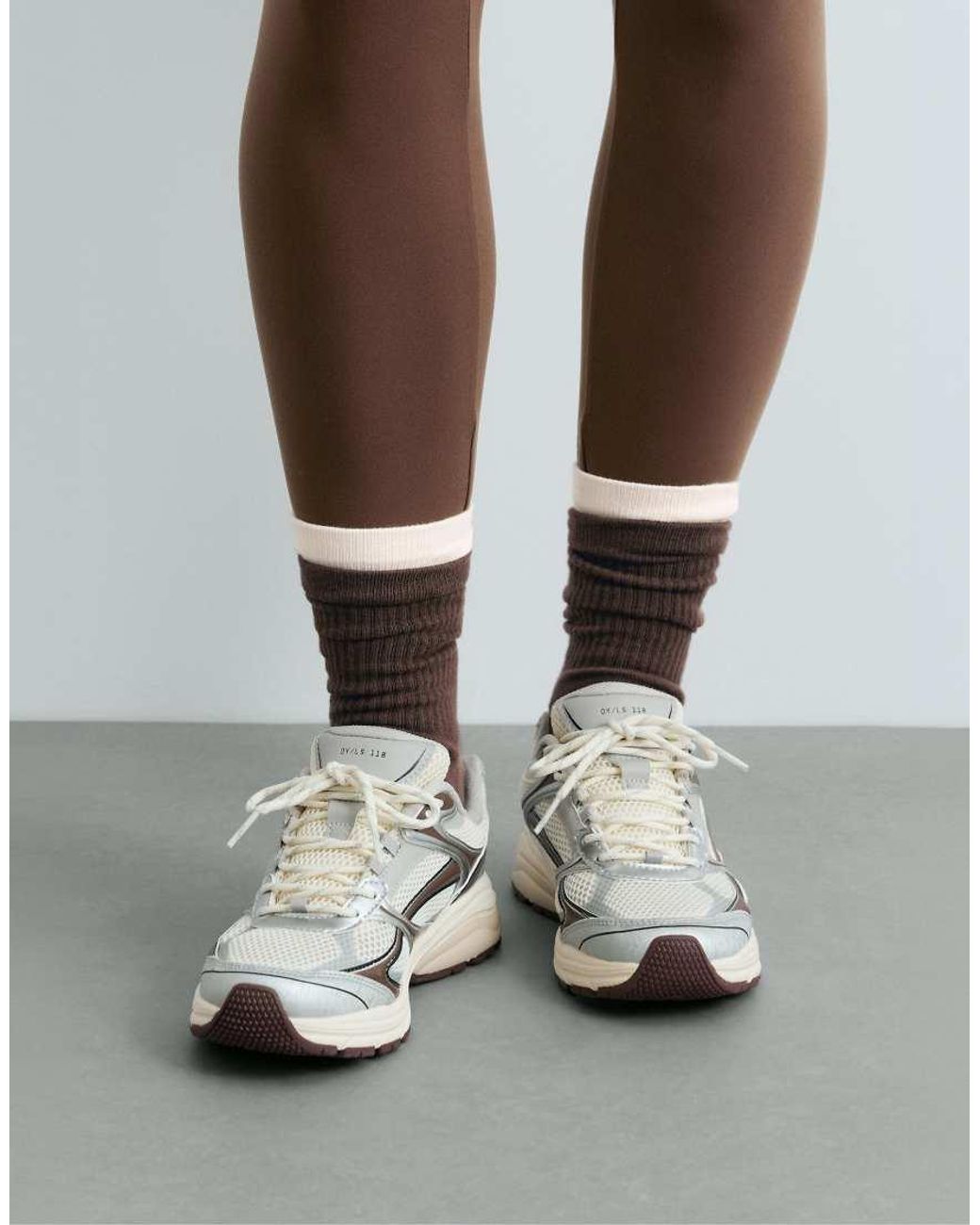 Oysho White 2 Pairs Of Cotton Blend Classic Socks