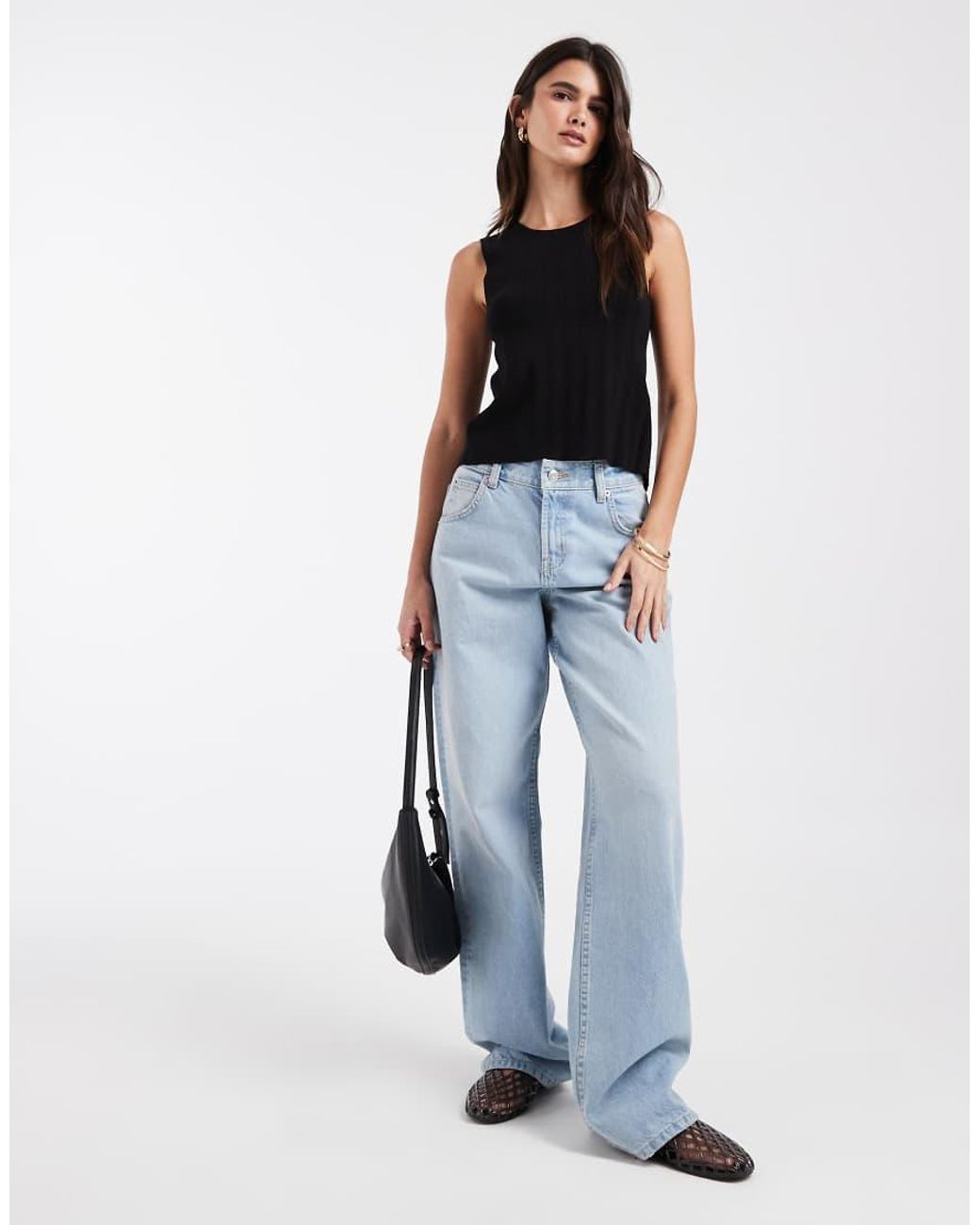 JJXX Black Twist Back Knit Top