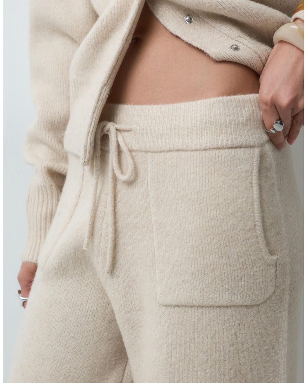 ASOS Natural Lounge Trouser Set