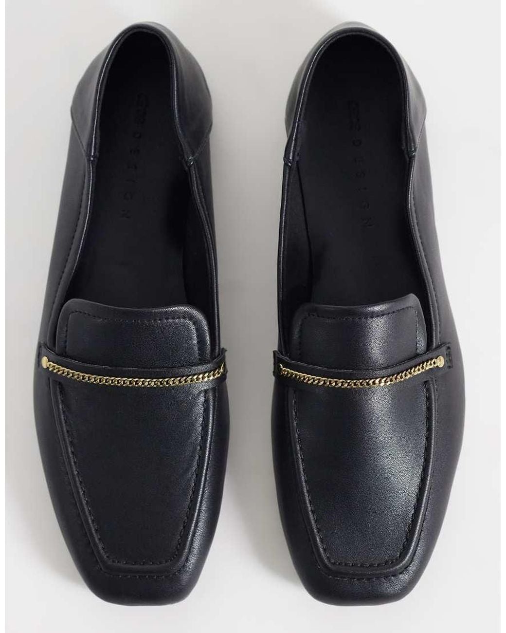 ASOS Blue Marlon Slim Chain Loafers