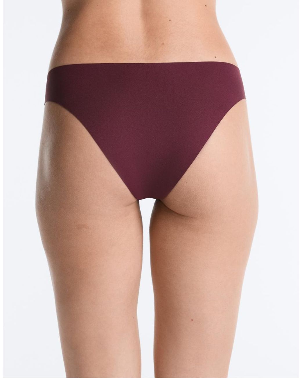 Oysho Blue 5 Laser-Cut Invisible Polyamide Blend V-Cut Classic Briefs