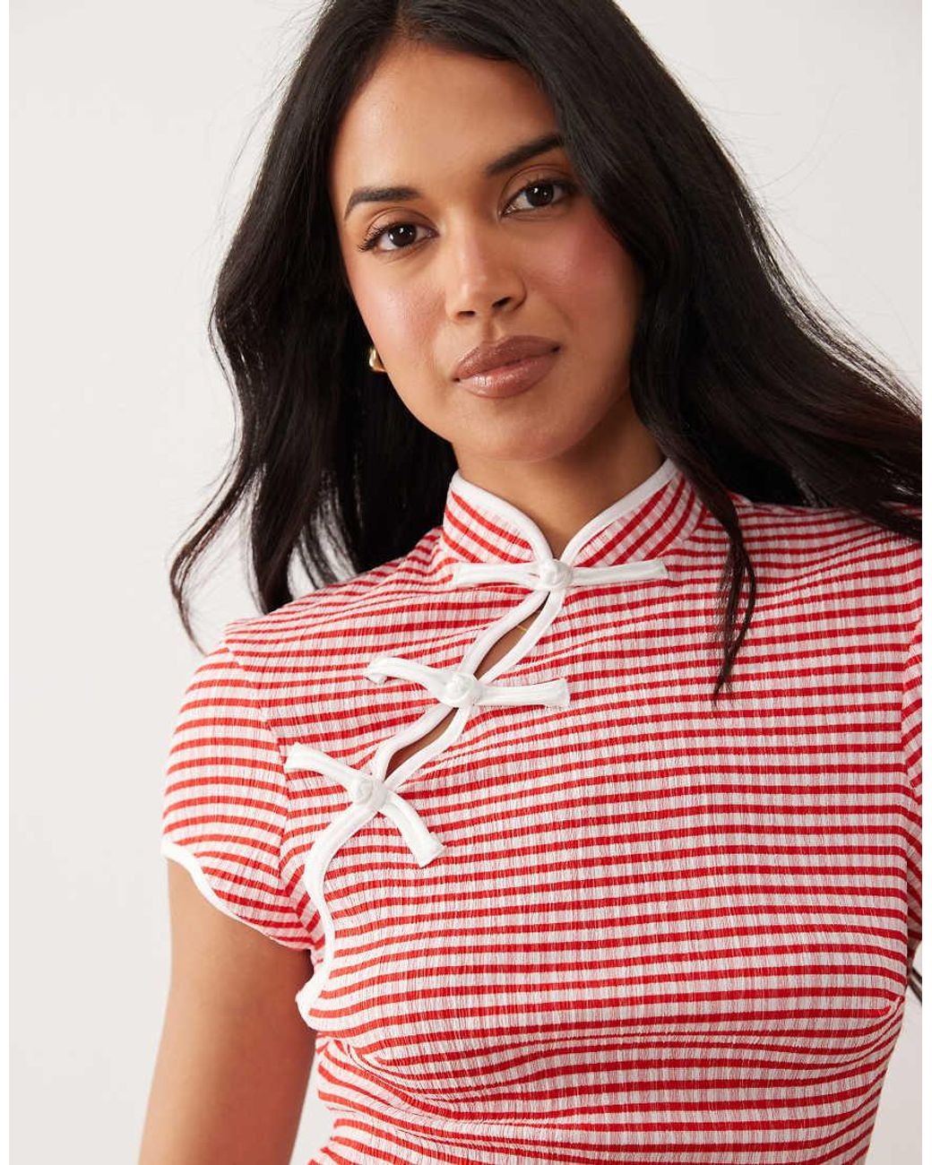 ASOS Pink Stand Up Collar Top
