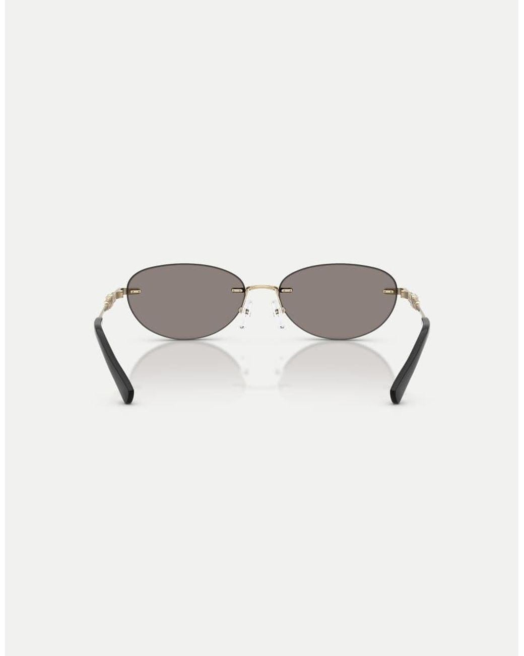 Michael Kors Metallic Manchester Oval Sunglasses With Lens