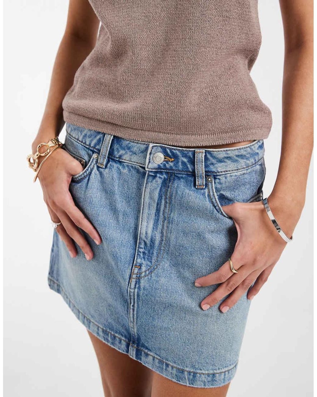 & Other Stories Blue Denim Mini Skirt