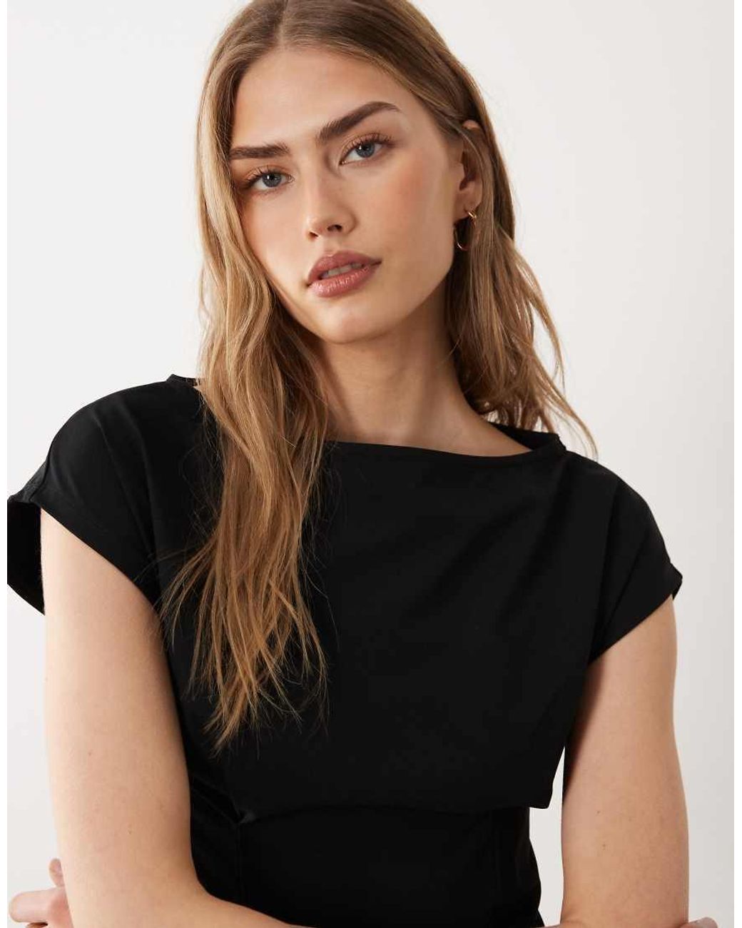 ASOS Natural Boat Neck Mini Dress