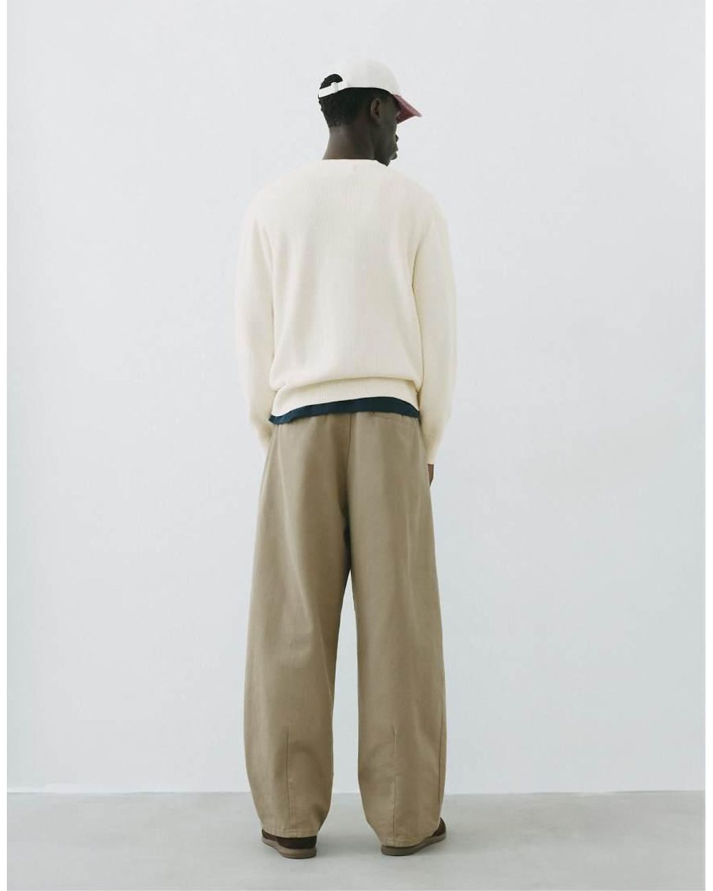 Pull&Bear Basic Trui in het White voor heren