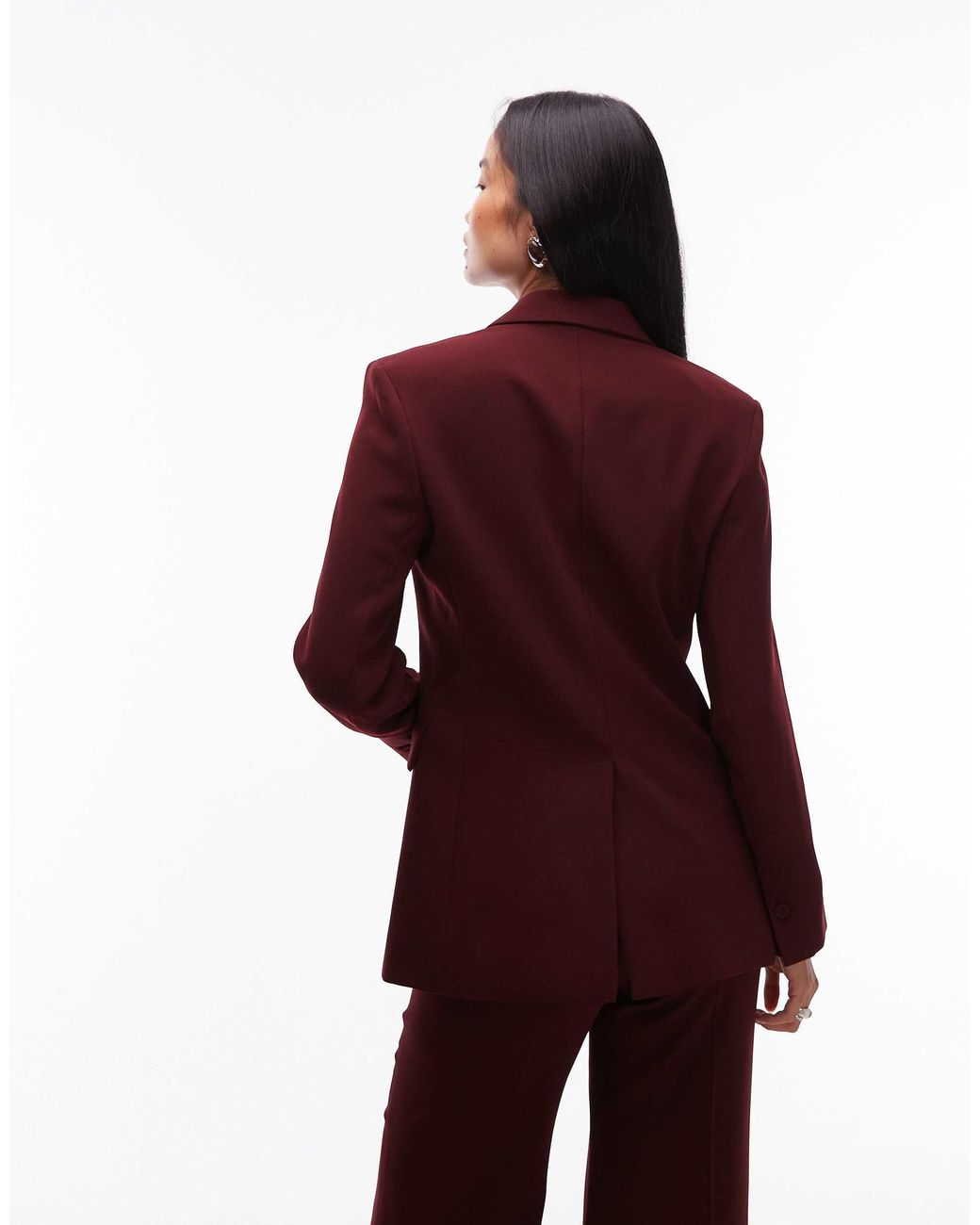 Mango Red Cross Button Blazer Co-ord