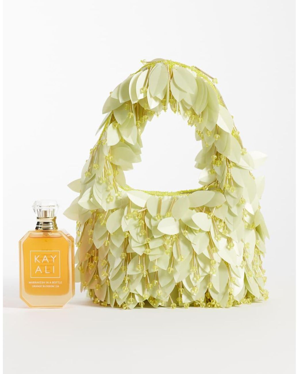 ASOS Metallic Leaf Embellished Clutch Purse