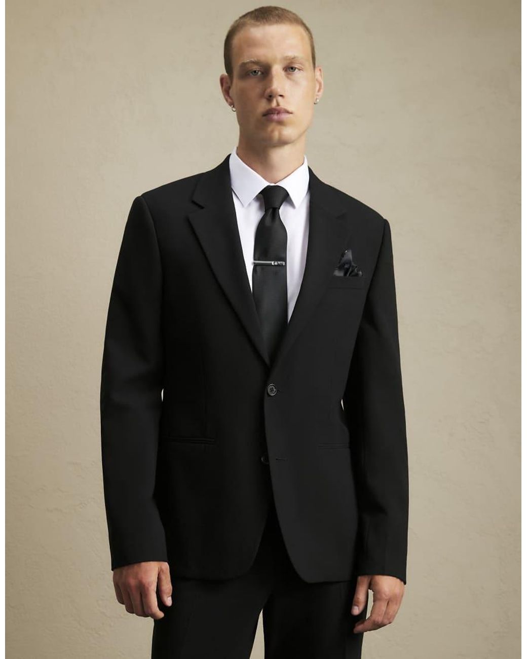 River Island Black Slim Fit Suit Jacket for men
