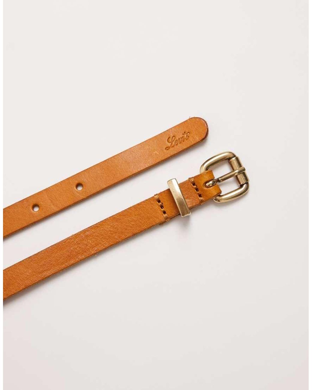 Levi's Blue Skinny Gold Buckle Belt