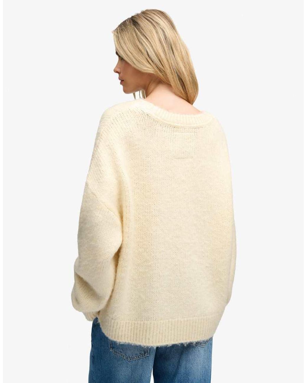 Superdry Natural Slouchy Brushed Knit Jumper