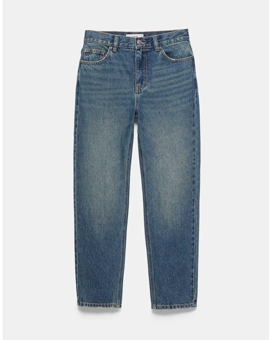 Pull&Bear Blue High-Waist Mom Fit Jeans