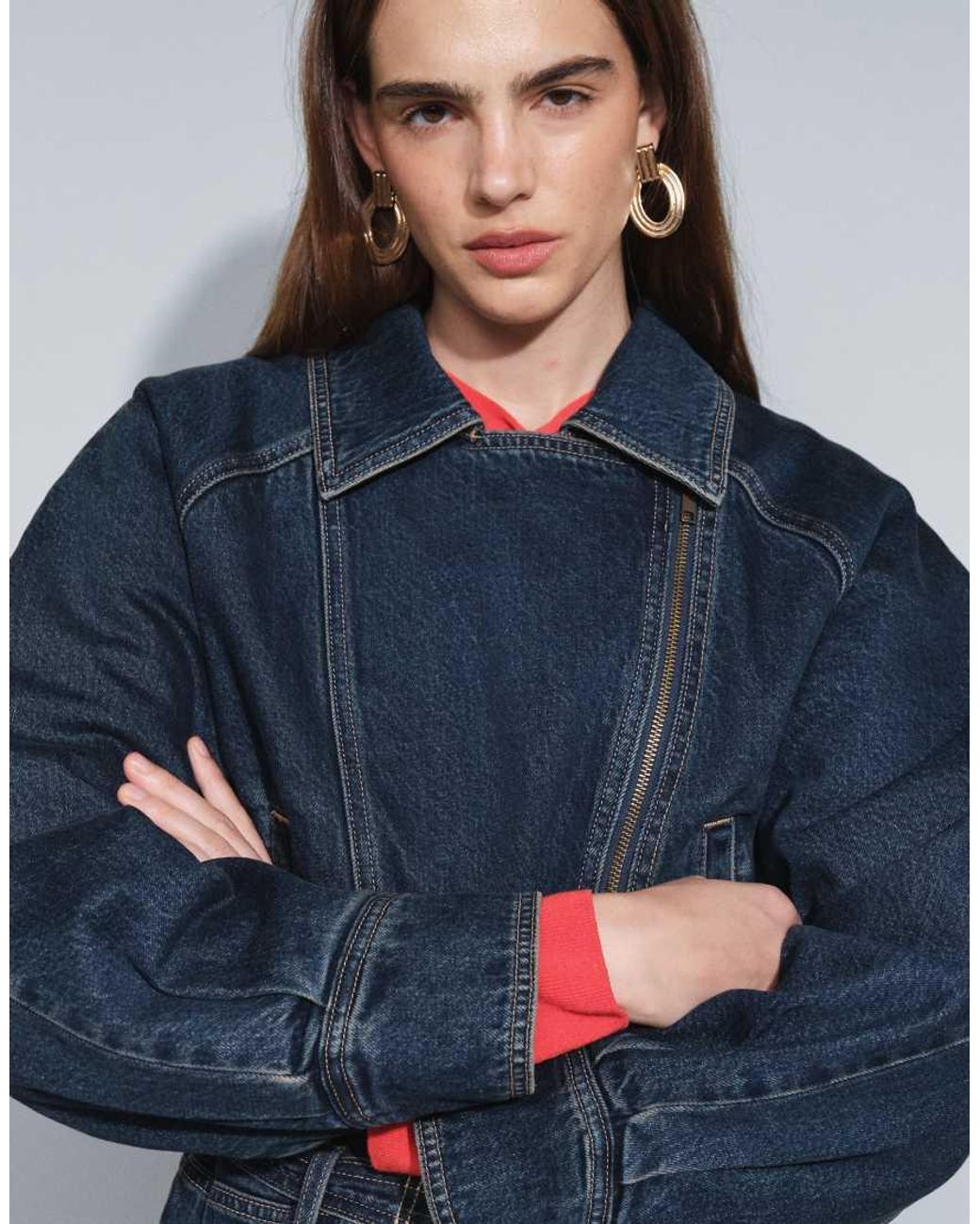 Levi's Blue 80S Denim Cinch Bomber Jacket
