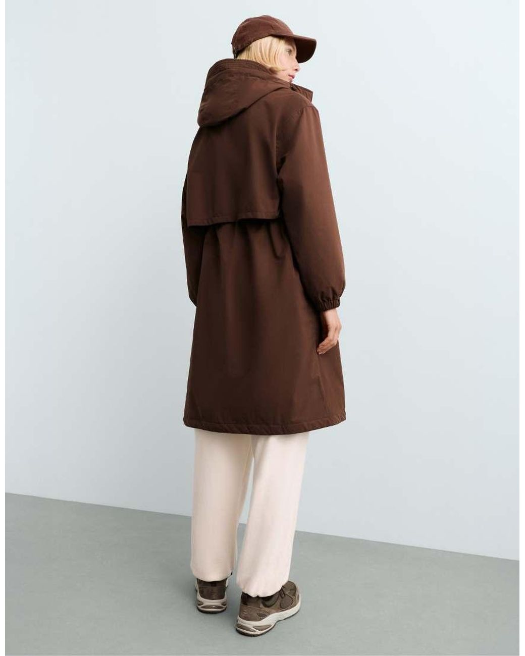 Oysho Brown Fellex® Aerogel Waterproof Long Padded Jacket