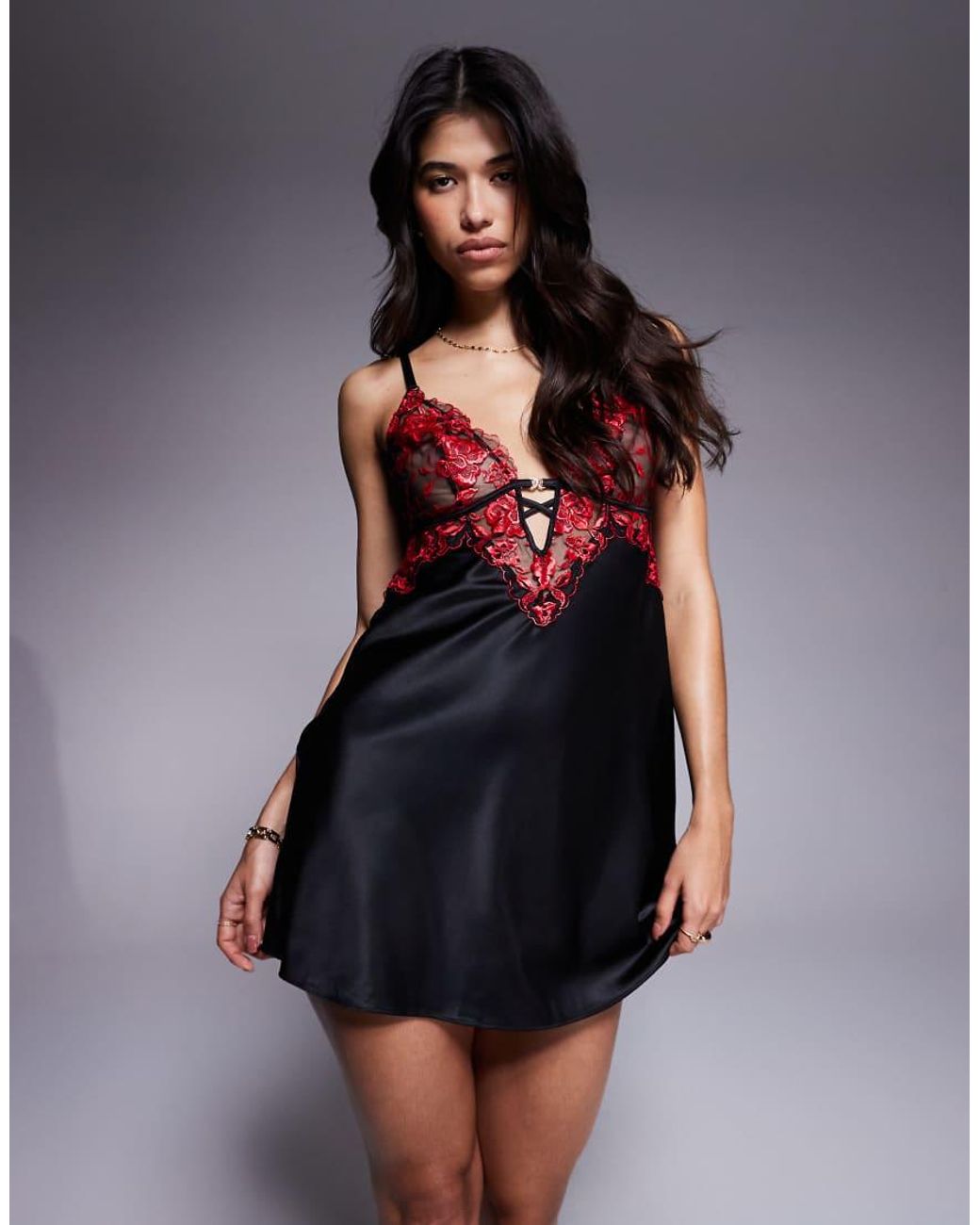 Ann Summers Multicolor Endless Attraction Satin Lace Chemise