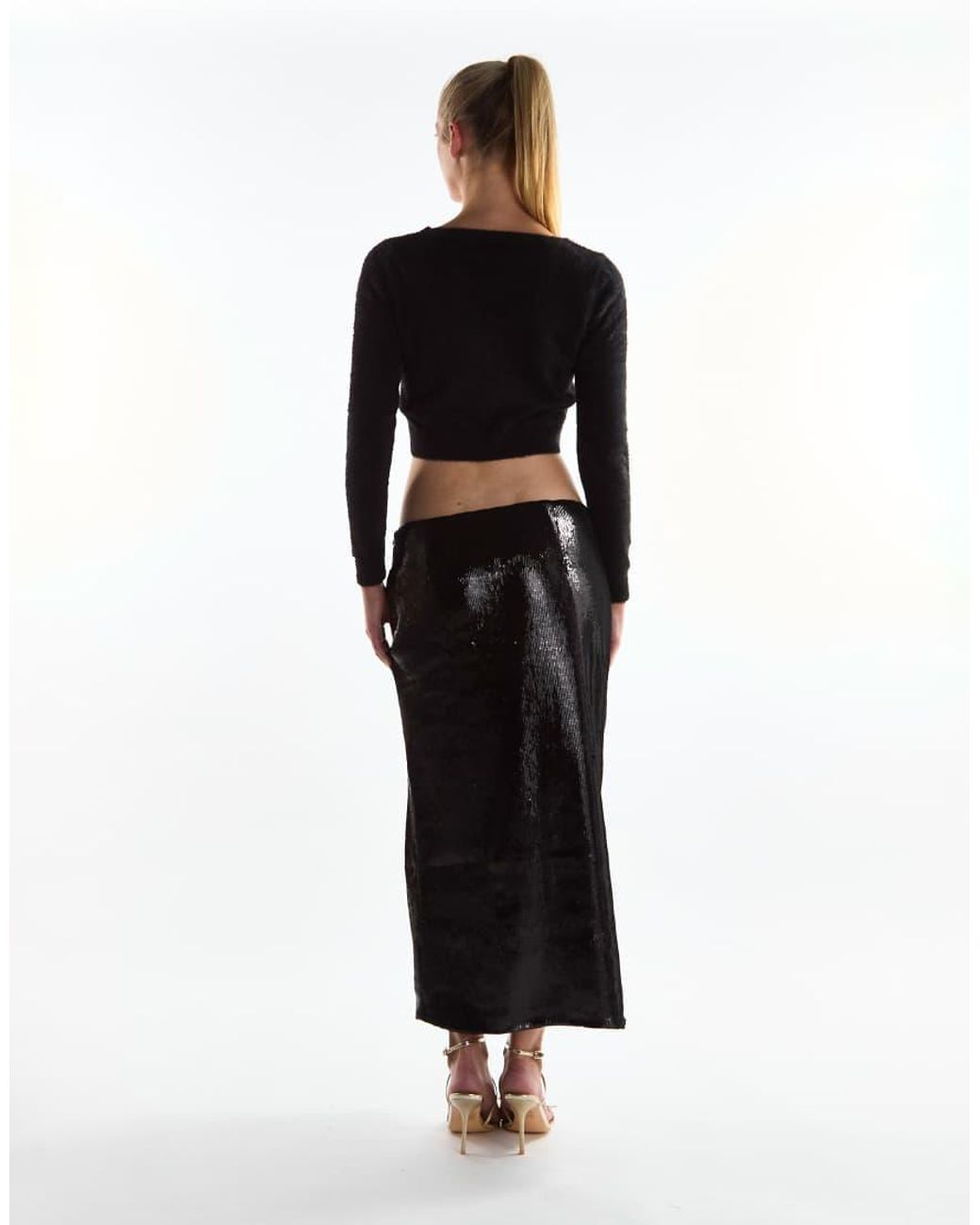 Glamorous Black Pencil Skirt With Split