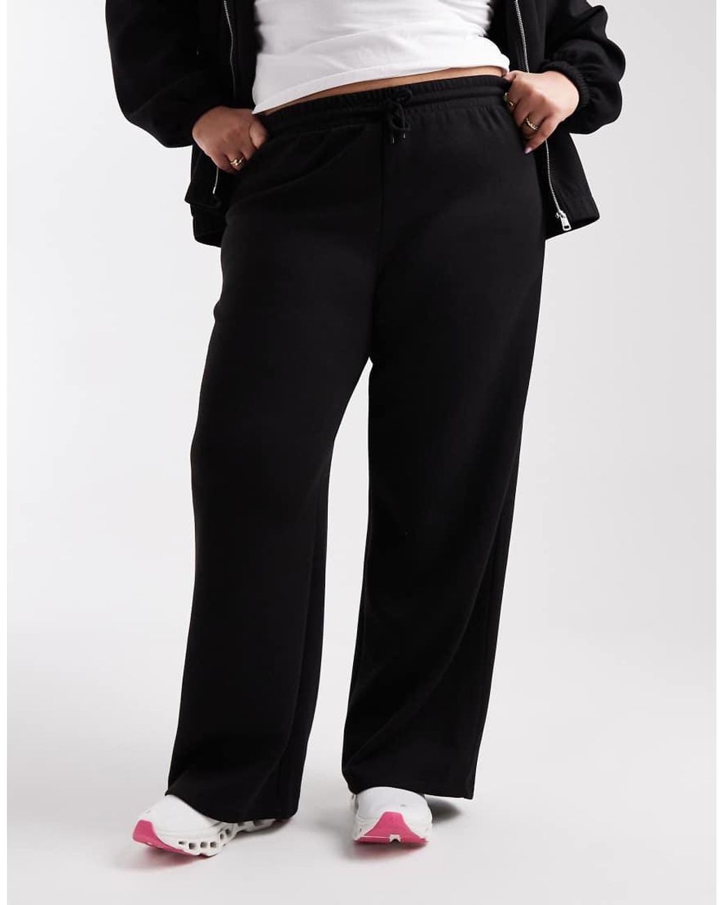 ONLY Black Wide Leg joggers Co-ord