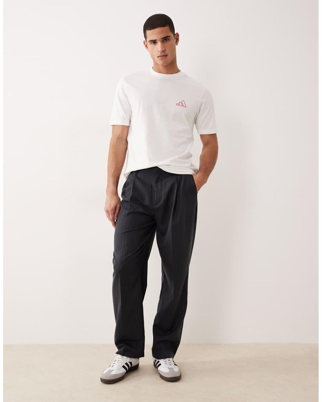 Adidas Originals Logo T shirt In White For Men Lyst UK Adidas Originals Logo T shirt In White For Men Lyst UK