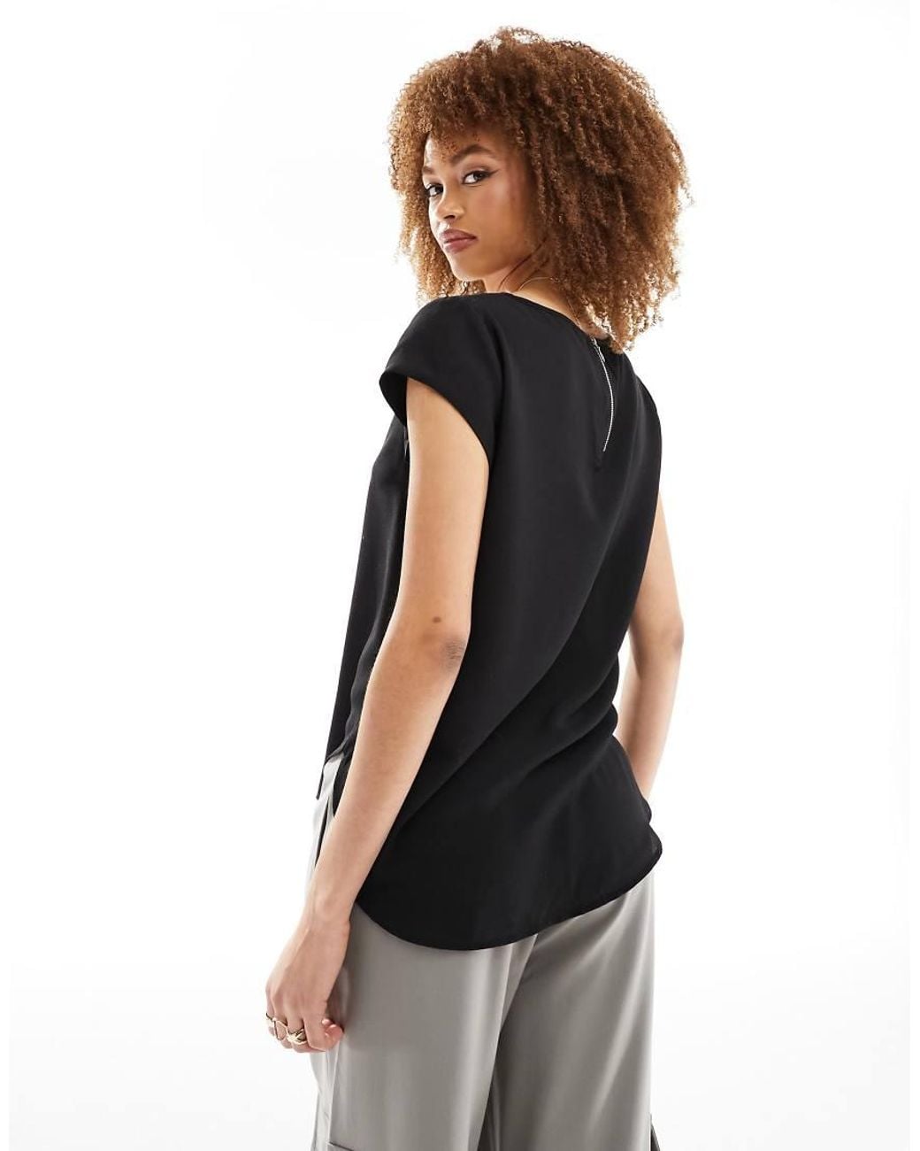 ONLY Black Zip Back Blouse