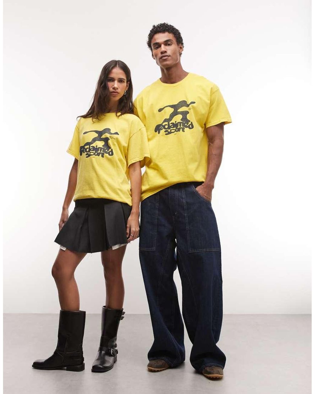 Reclaimed Vintage Yellow Unisex Reclaimed Sport Graphic Tee