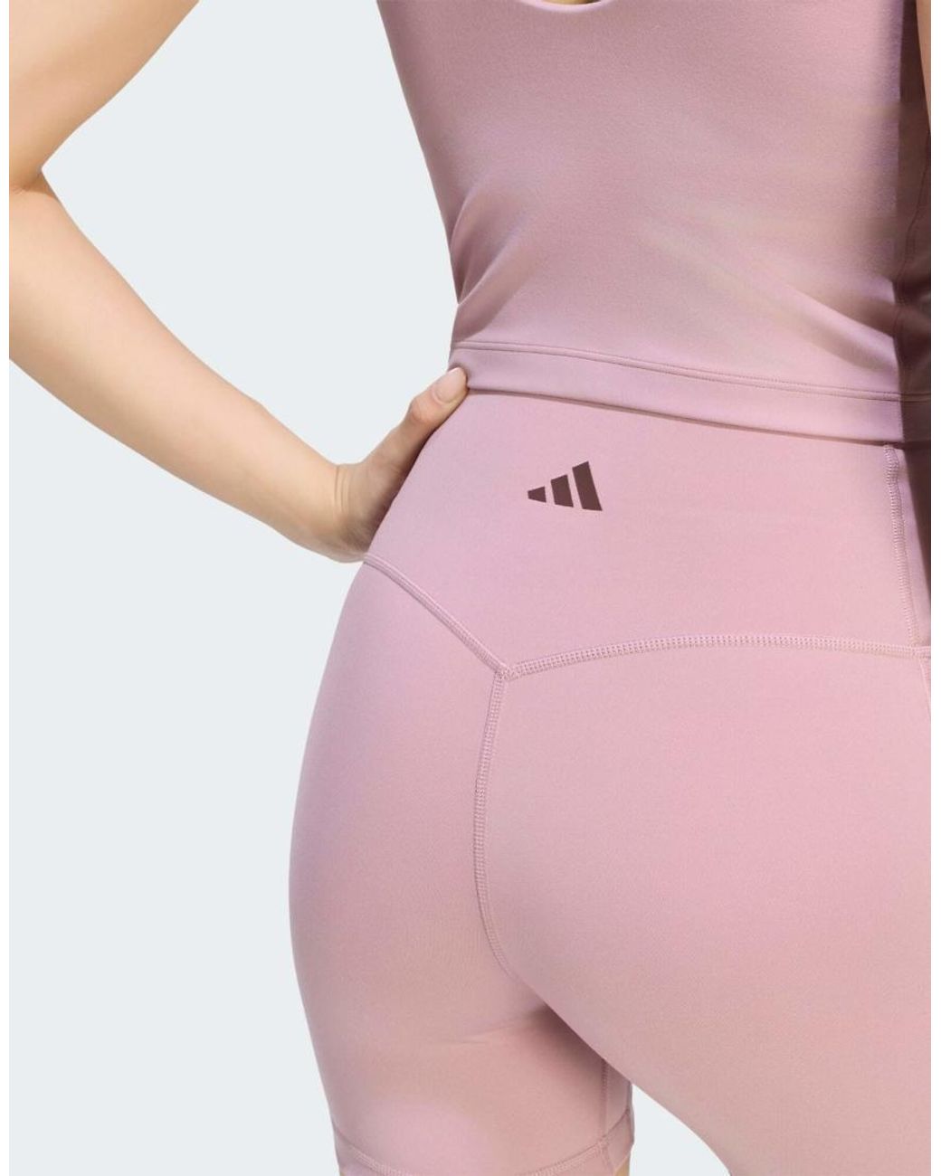 Adidas Originals White 3 Stripes Studio All Me Booty Short leggings