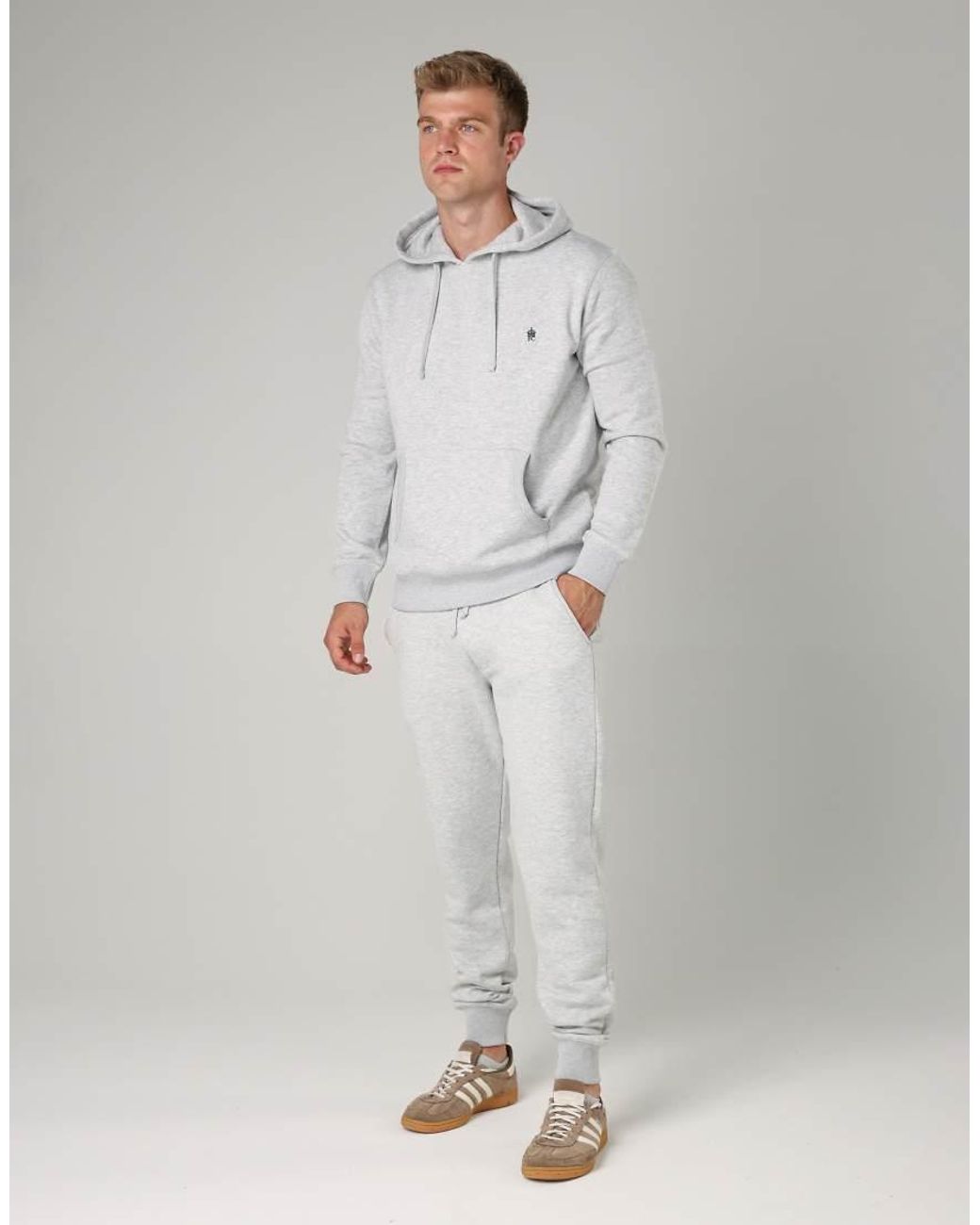 French Connection Gray Cotton Blend Hoody for men