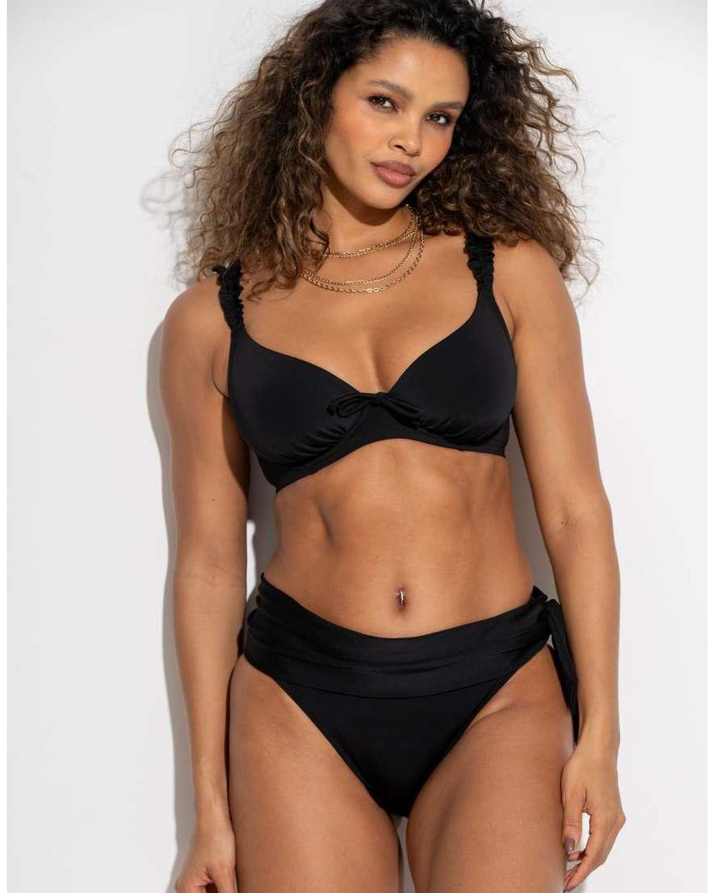 Pour Moi Black Ocean Breeze Non Padded Bikini Top