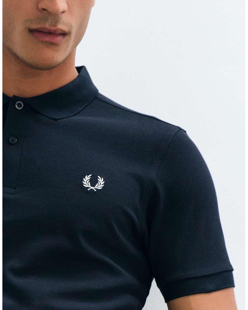 Fred Perry Blue Plain Polo Shirt for men