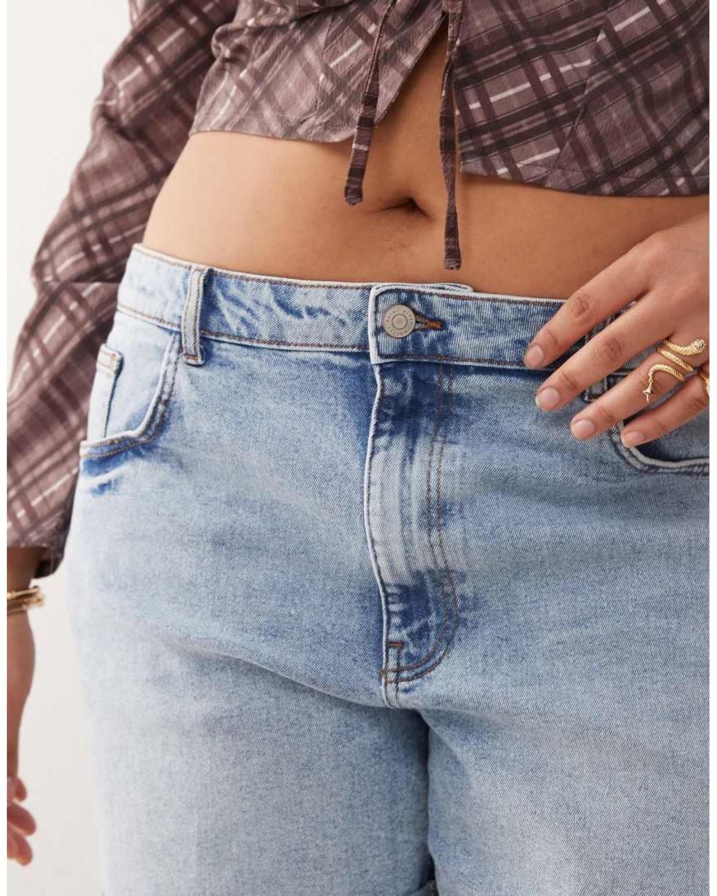 Noisy May Blue High Waisted Denim Shorts