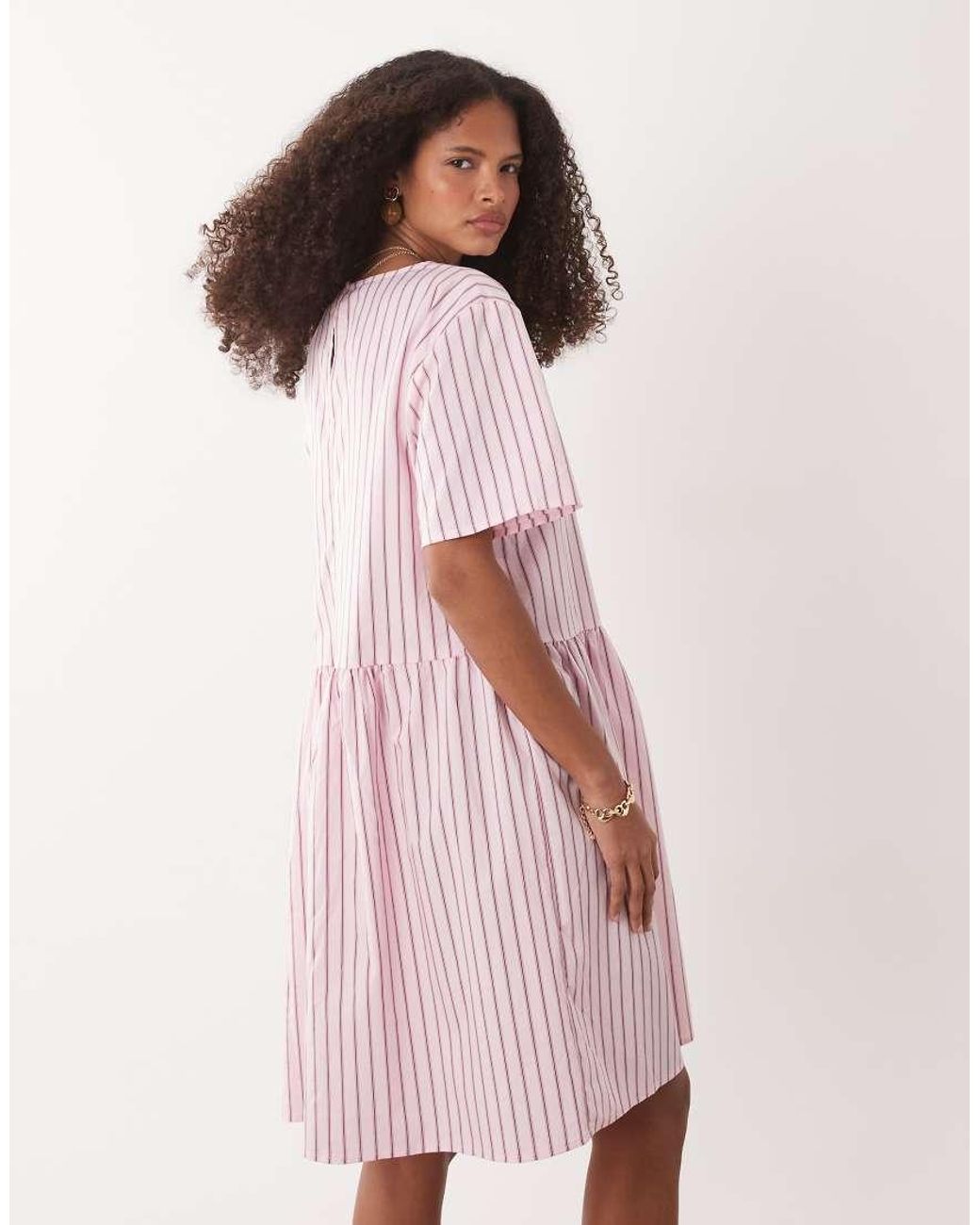 Jdy Pink Short Sleeve Mini Dress