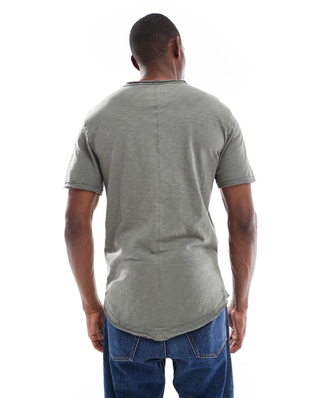 Only & Sons Gray Basic T-Shirt for men