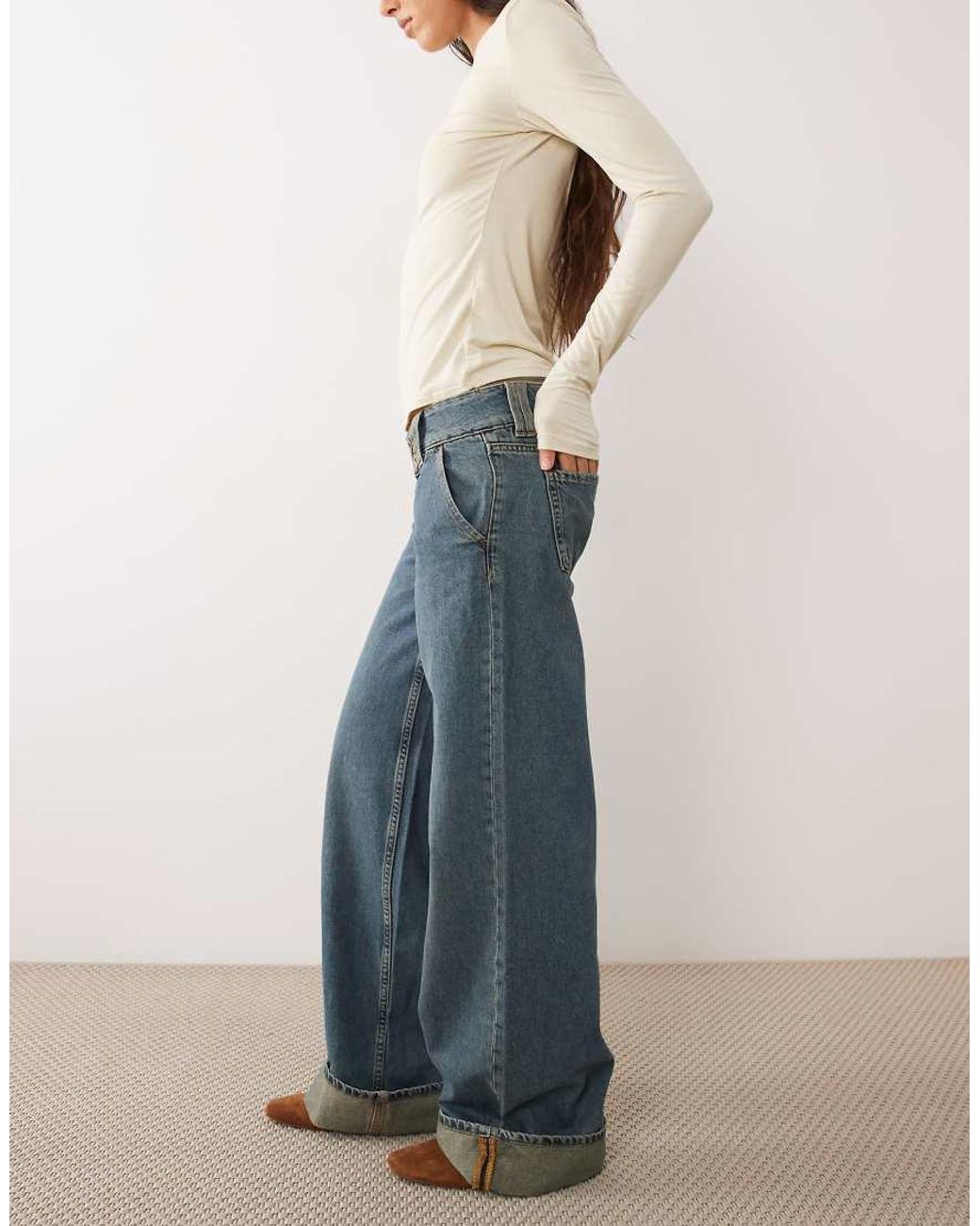 Mango Blue Teen Turn Up Jean