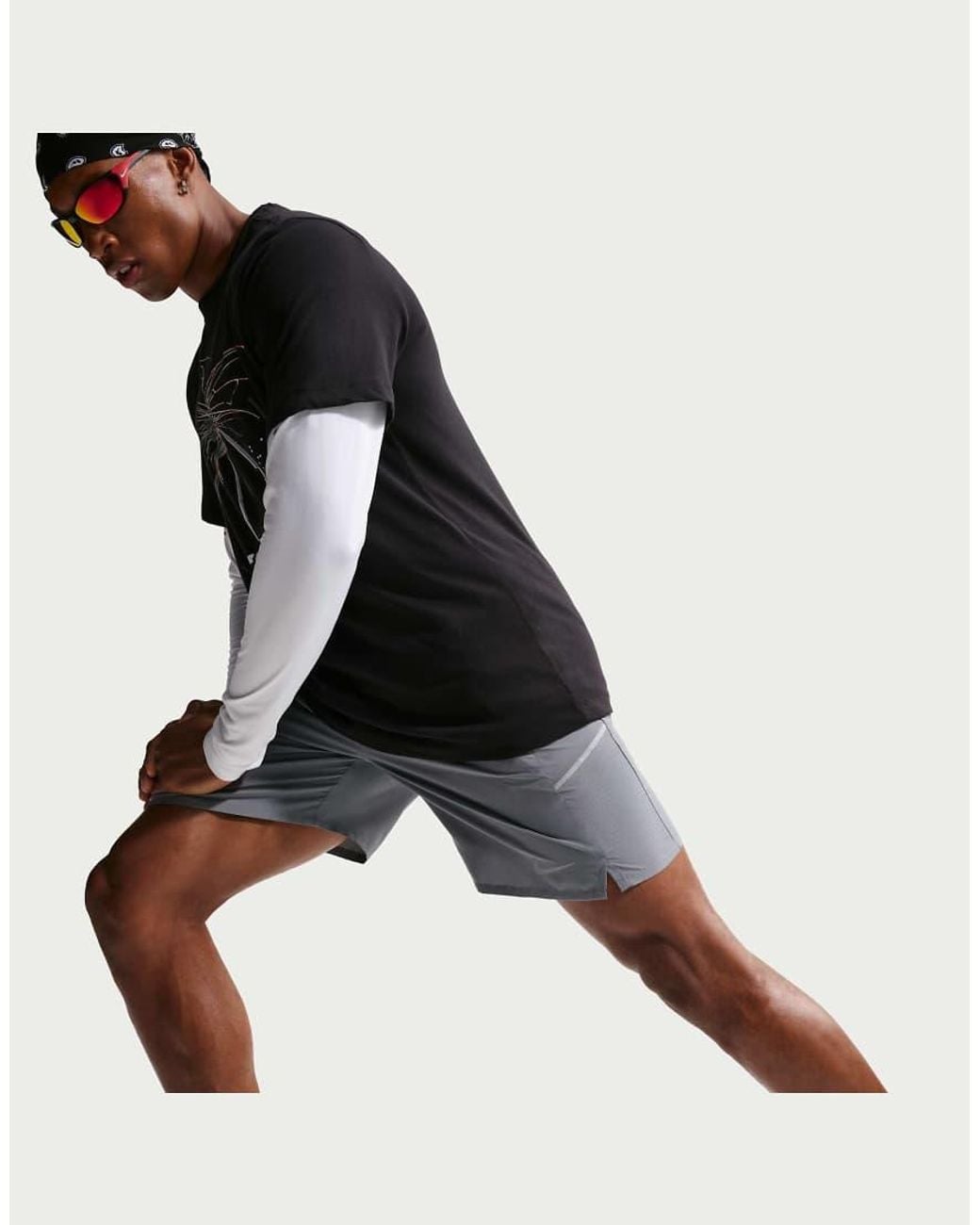 Nike Gray Miler Dri-Fit 7-Inch Unlined Shorts for men