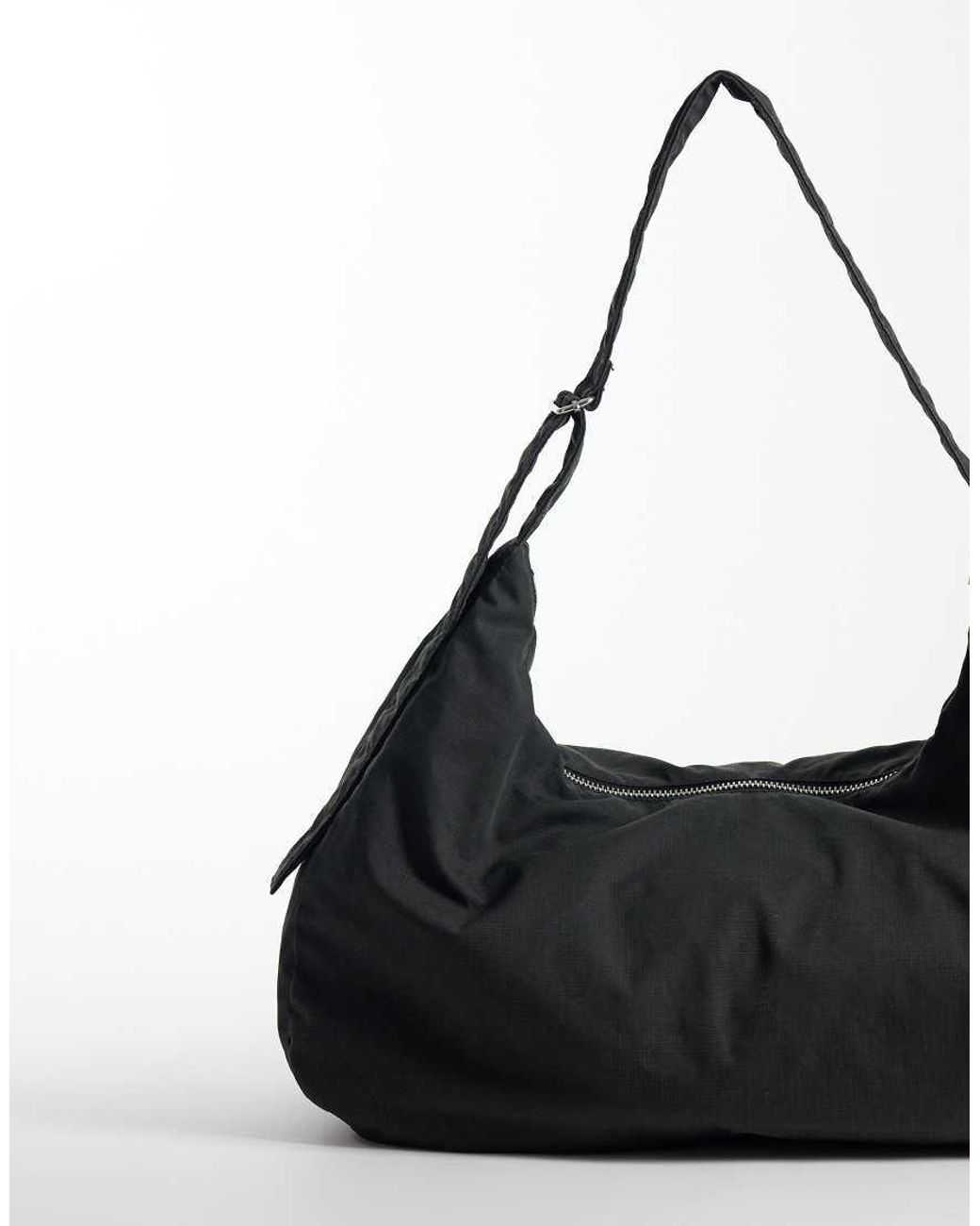 Weekday Black Large Ripstop Tote Bag