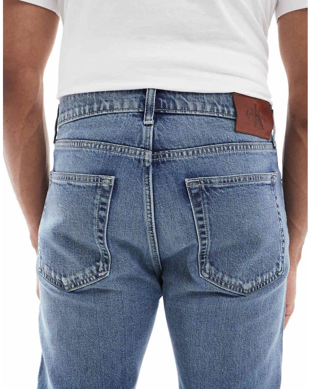 Calvin Klein Blue Standard Straight Jeans for men
