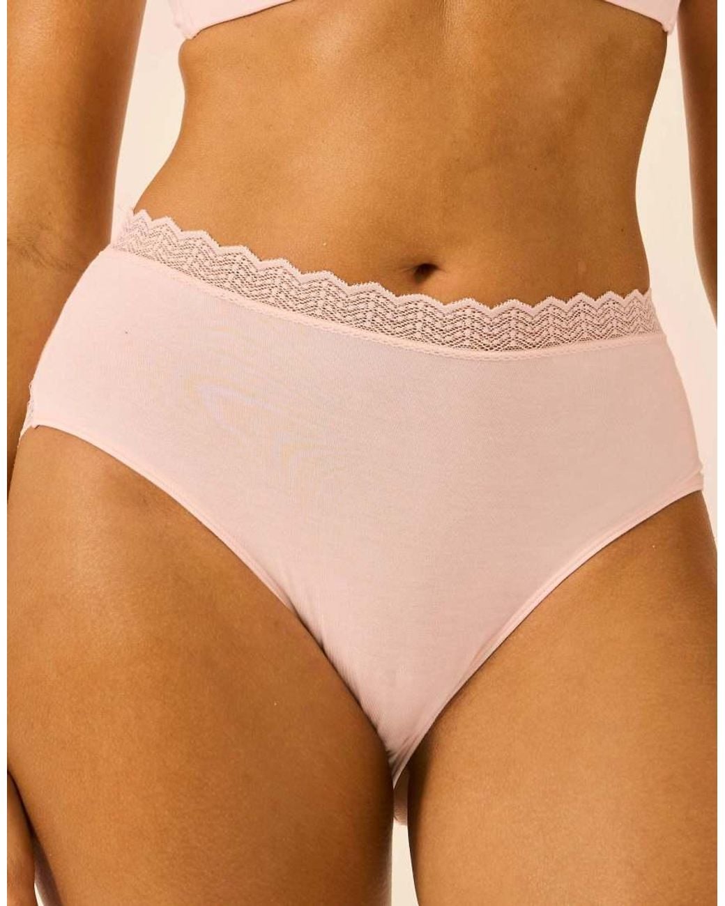 Stripe & Stare Black Zigzag Lace High Rise Knicker Four Pack