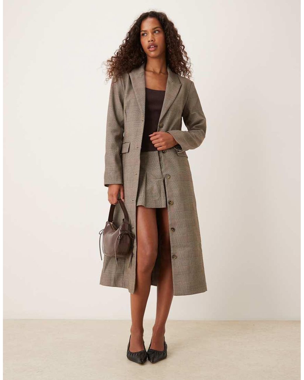 ASOS Natural Tailored Longline Blazer Co-Ord