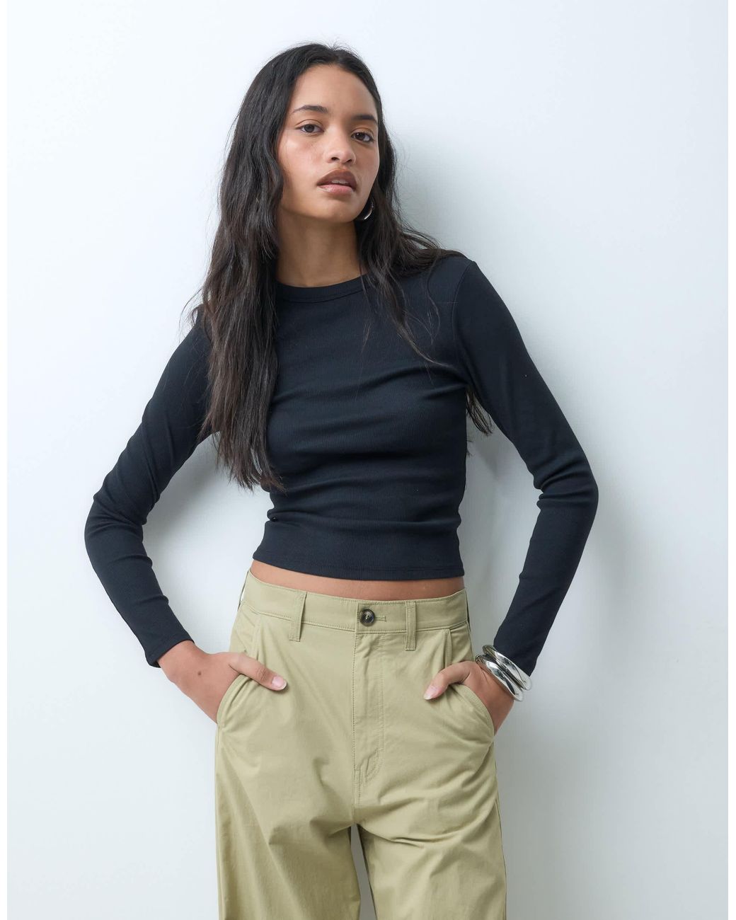 Top ras ASOS en coloris Black